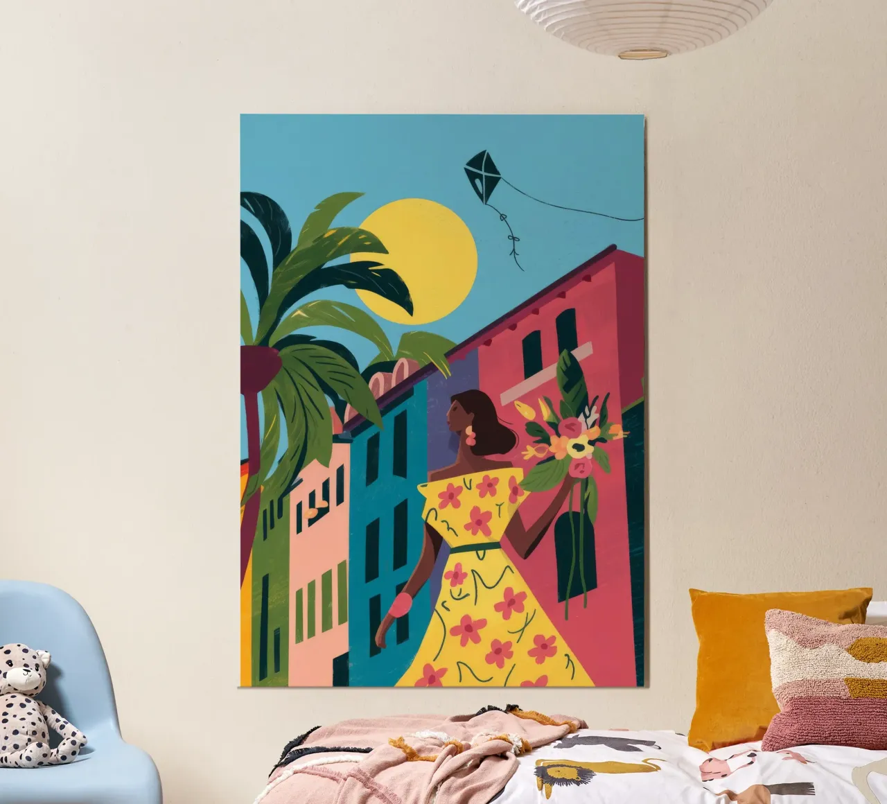 Passeggiata crepuscolare dorata poster da Prism Palette