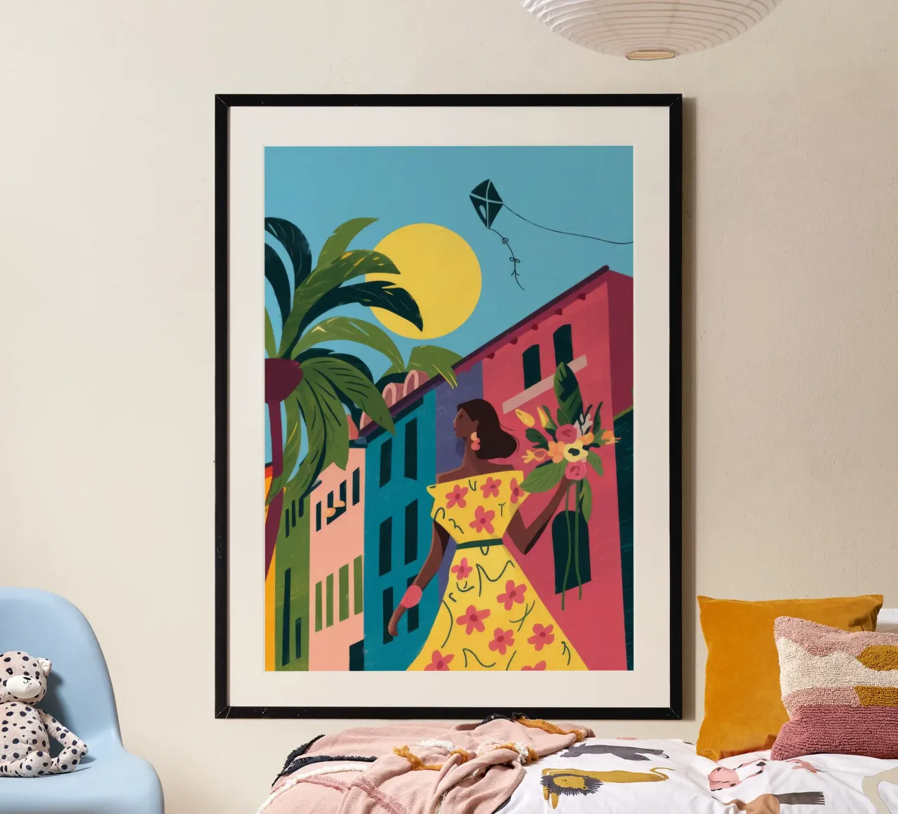 Passeggiata crepuscolare dorata poster da Prism Palette