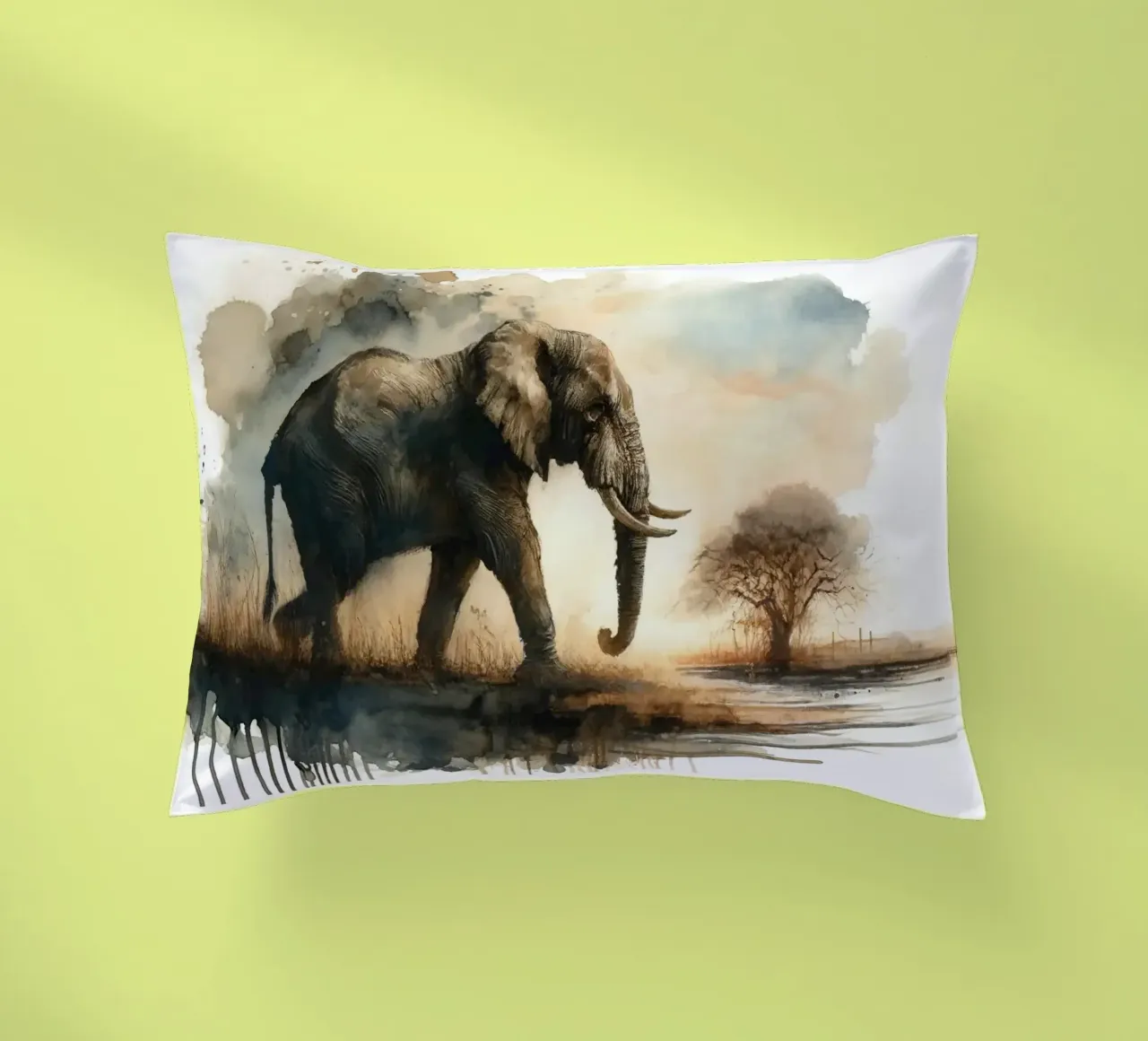 A Solemn Journey Toward Rest decorative cushion by Chromatic Fusion Studio