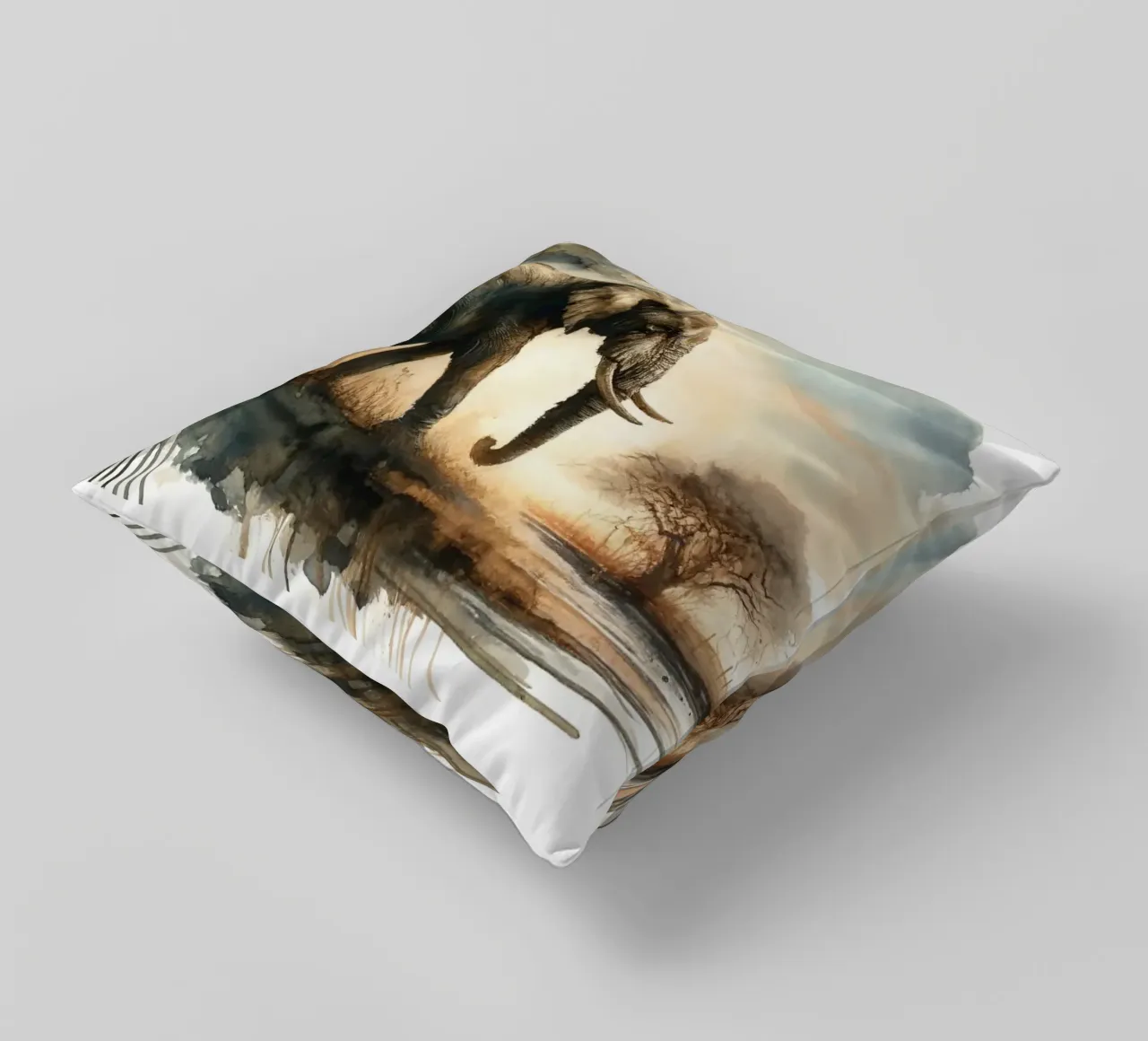 A Solemn Journey Toward Rest decorative cushion by Chromatic Fusion Studio