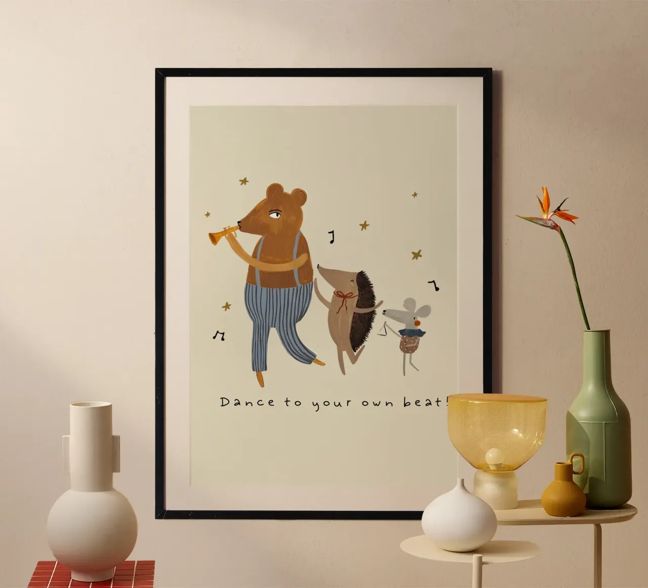 Il tuo ritmo, la tua strada poster con telaio in plastica da KidzStudio