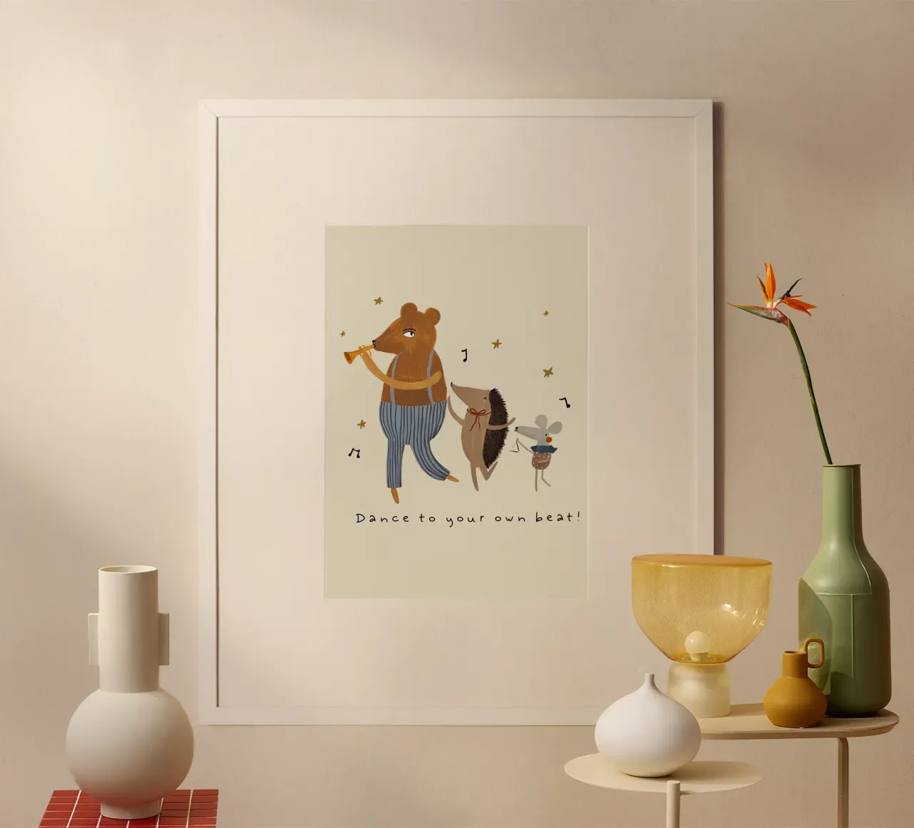 Il tuo ritmo, la tua strada poster con telaio in plastica da KidzStudio