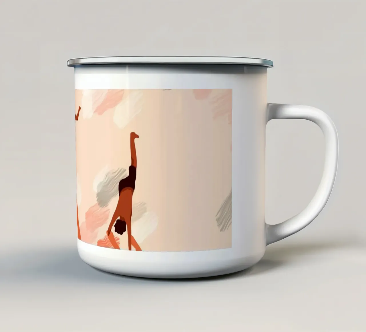 Esprits libres Enfance Nostalgie Insouciance Joie Plage Peinture mug en émail de 83oranges