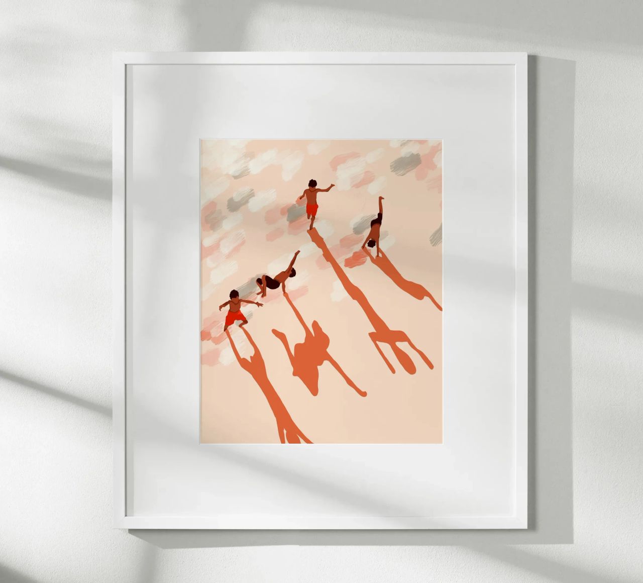 Free Spirits Childhood Nostalgia Carefree Joy Beach Painting poster by 83oranges