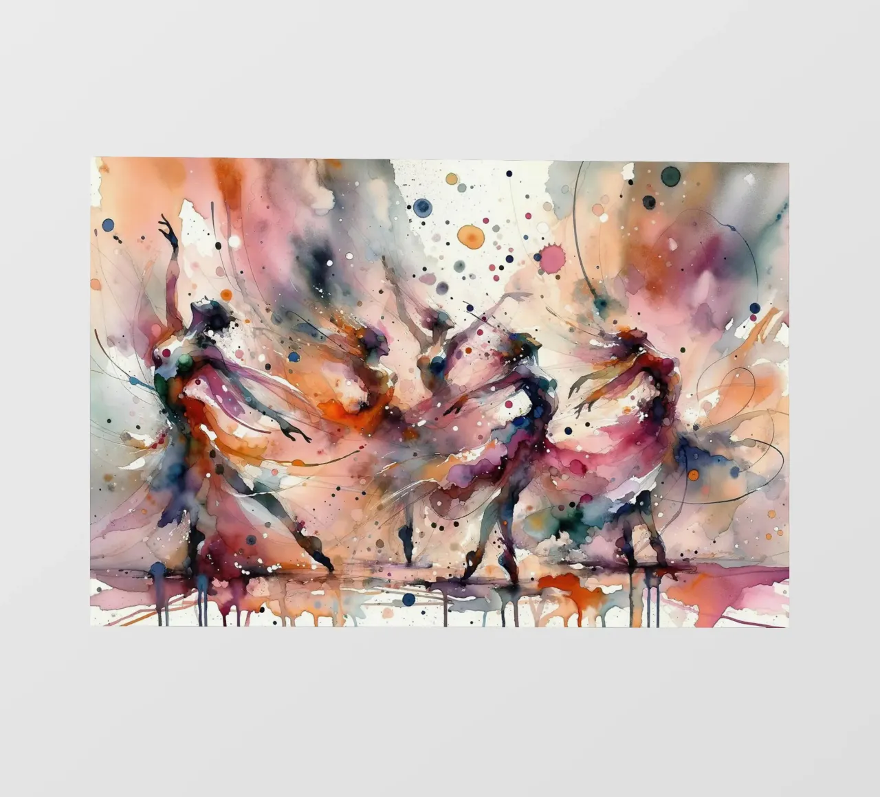 Ballerini astratti in colori vivaci telo in pvc da Chromatic Fusion Studio