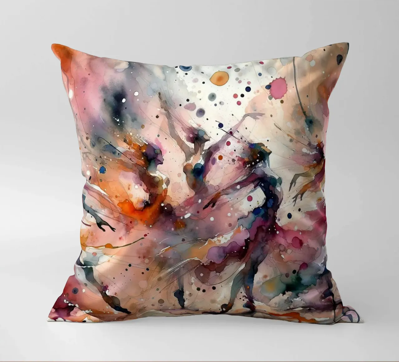 Ballerini astratti in colori vivaci cuscino da Chromatic Fusion Studio