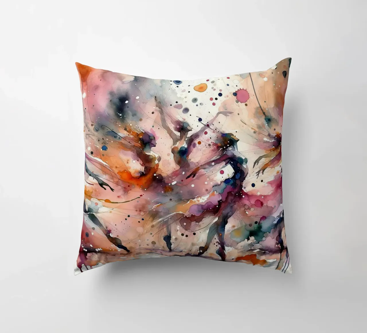 Ballerini astratti in colori vivaci cuscino da Chromatic Fusion Studio