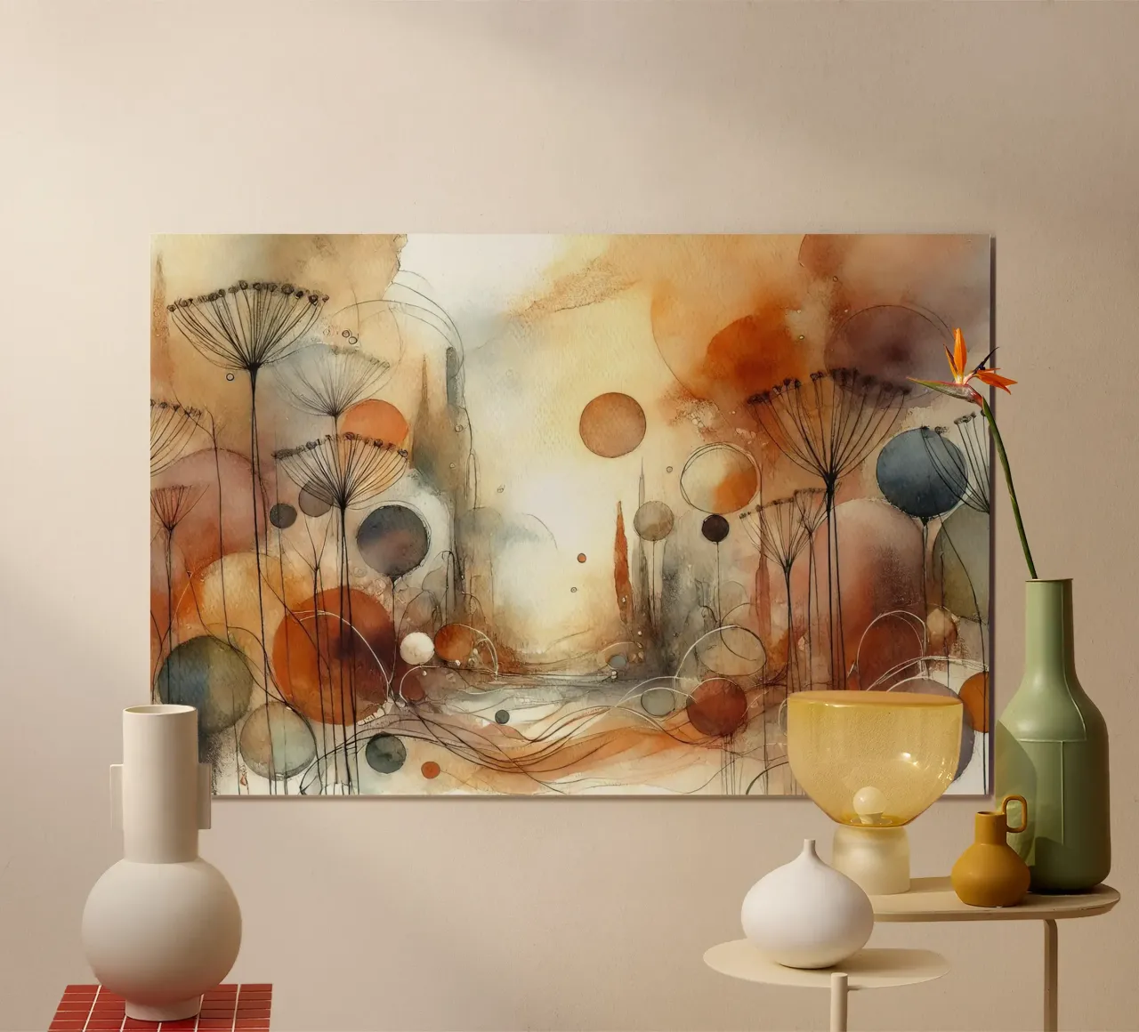Beatitudine floreale astratta poster da Chromatic Fusion Studio