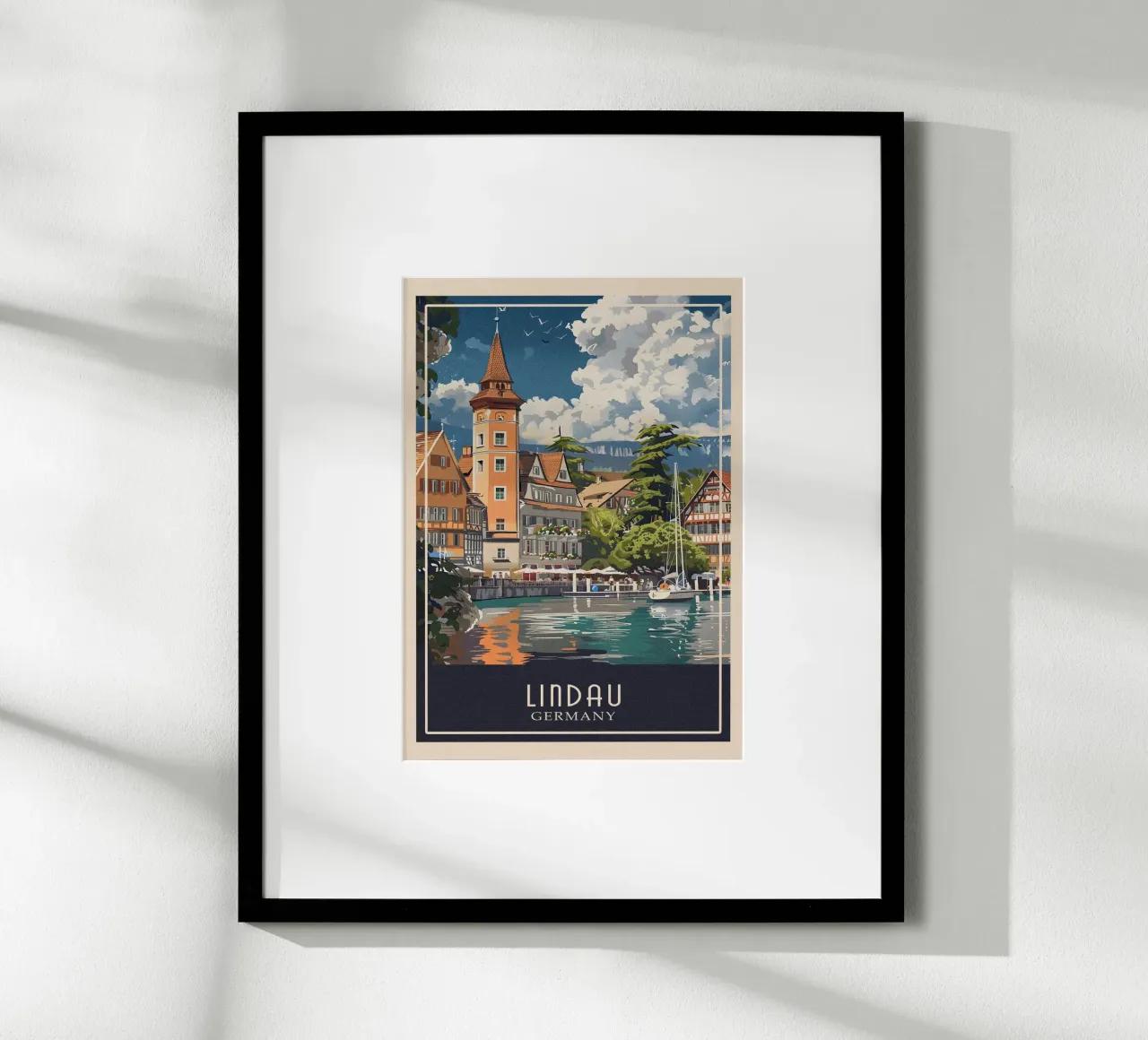 Lindau Germany poster con telaio in plastica da Travelstudio