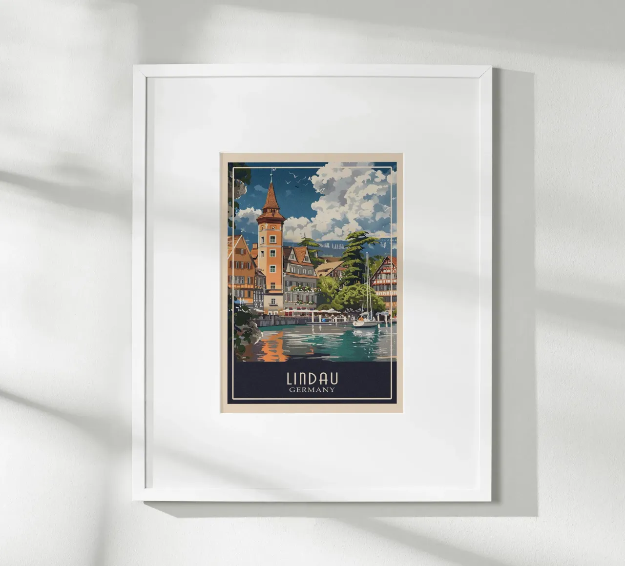 Lindau Germany poster con telaio in plastica da Travelstudio