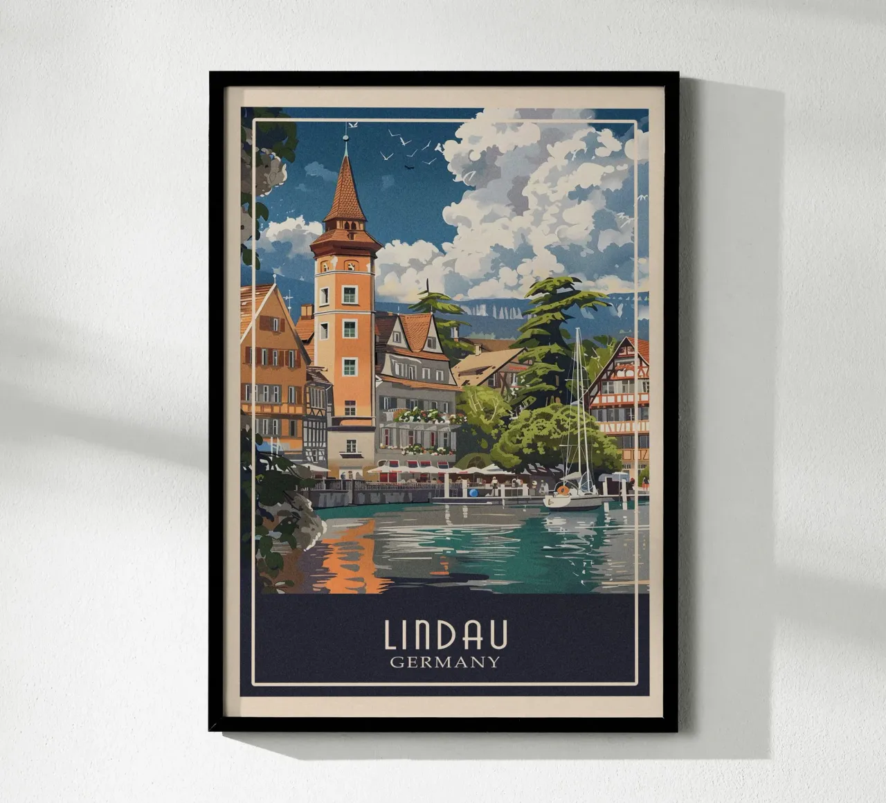 Lindau Germany poster con telaio in plastica da Travelstudio