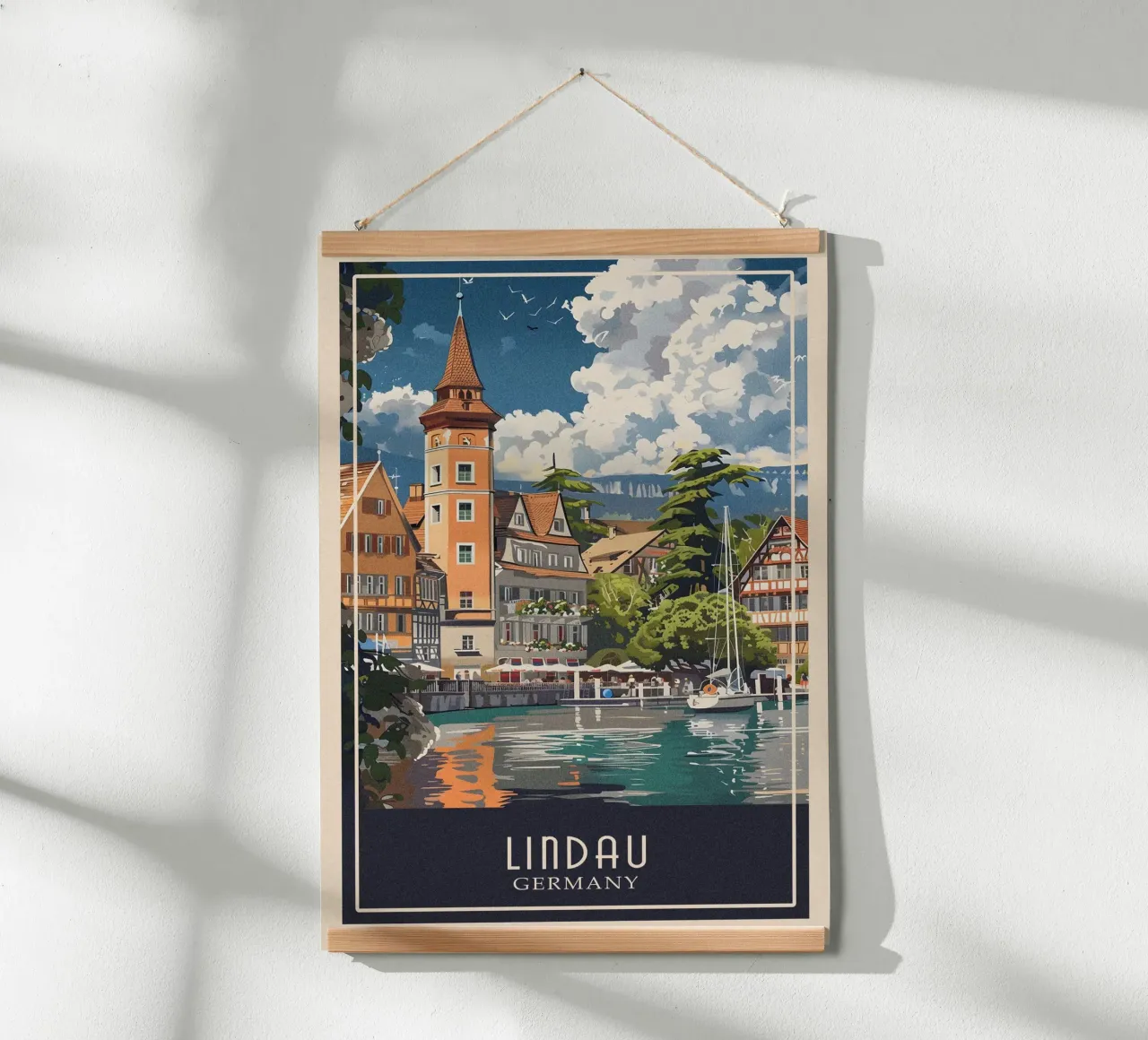 Lindau Germany poster con telaio in plastica da Travelstudio