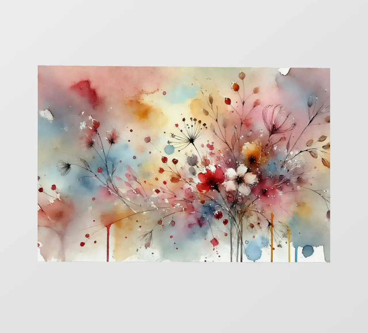 Serenità floreale astratta telo in pvc da Chromatic Fusion Studio