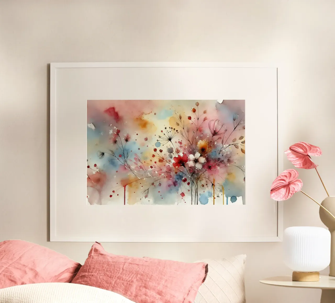 Abstract Floral Serenity hahnemühle by Chromatic Fusion Studio