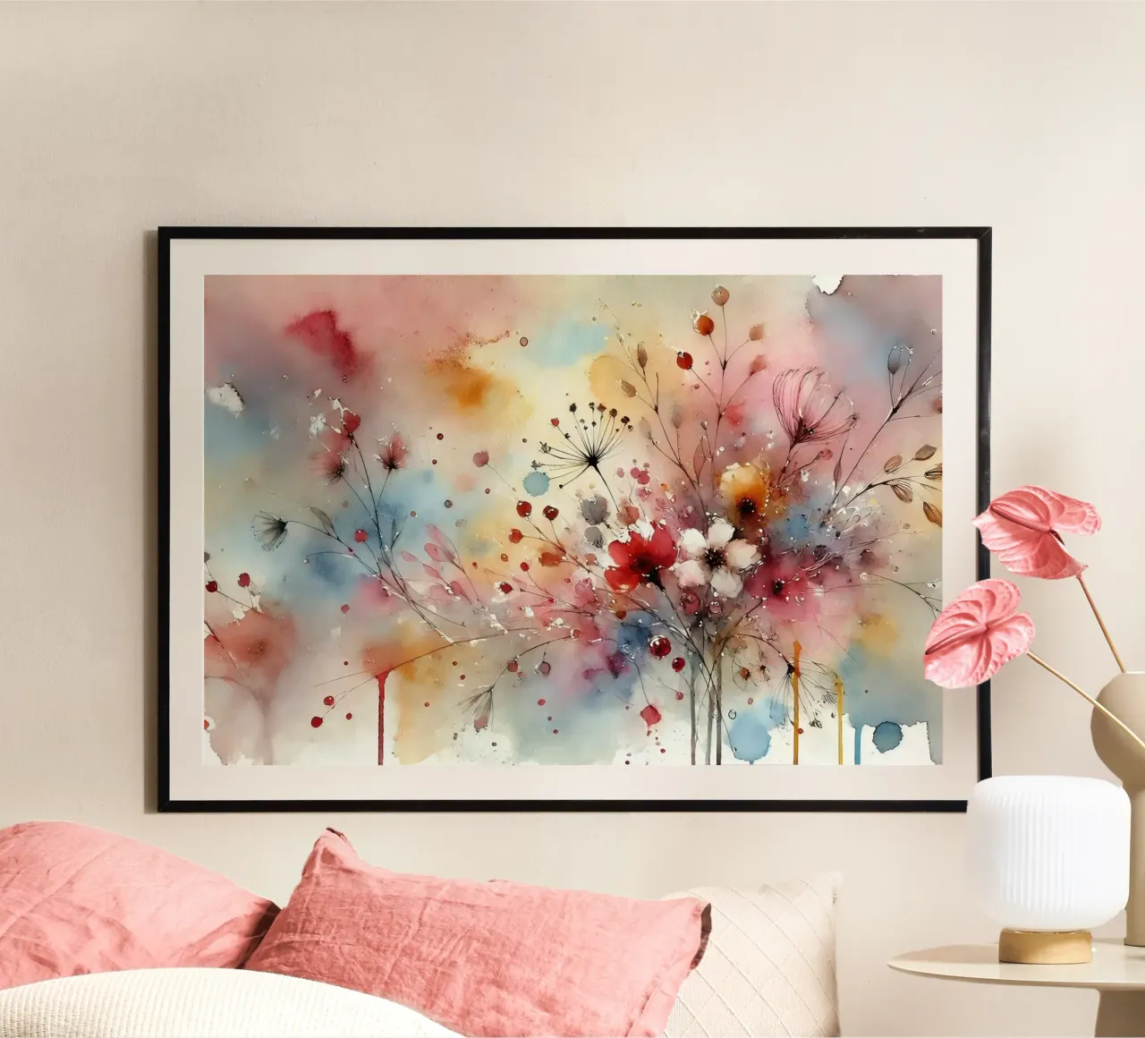 Abstract Floral Serenity hahnemühle by Chromatic Fusion Studio