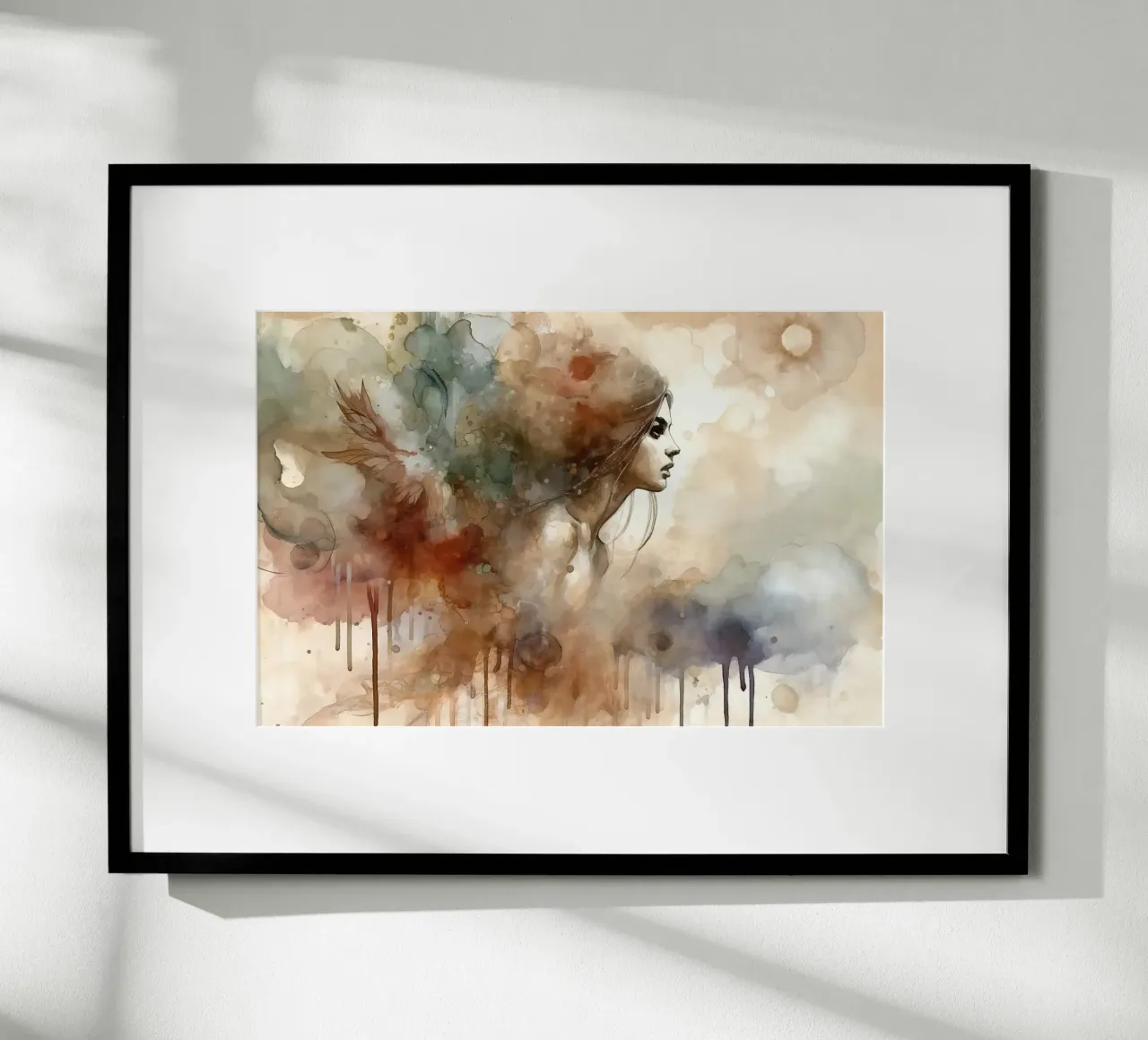Musa astratta poster con telaio in legno da Chromatic Fusion Studio