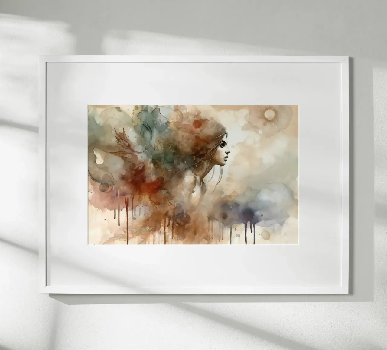 Musa astratta poster con telaio in legno da Chromatic Fusion Studio