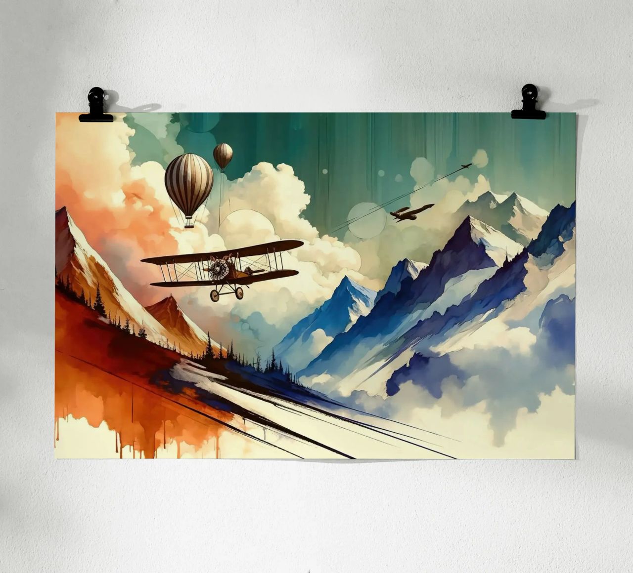 Aerial Adventure Bliss poster by Chromatic Fusion Studio