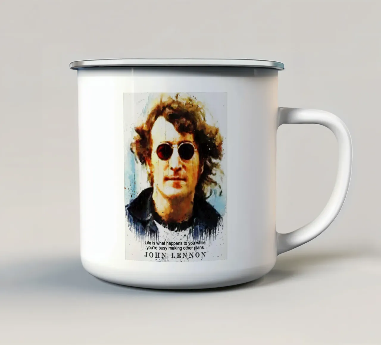 John Lennon Citazioni tazza in smalto da Gunawan Rb