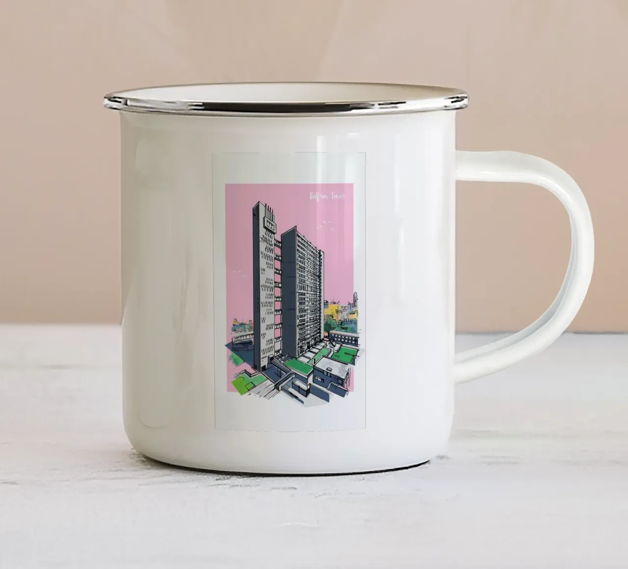 Balfron Tower tazza in smalto da Rocket68