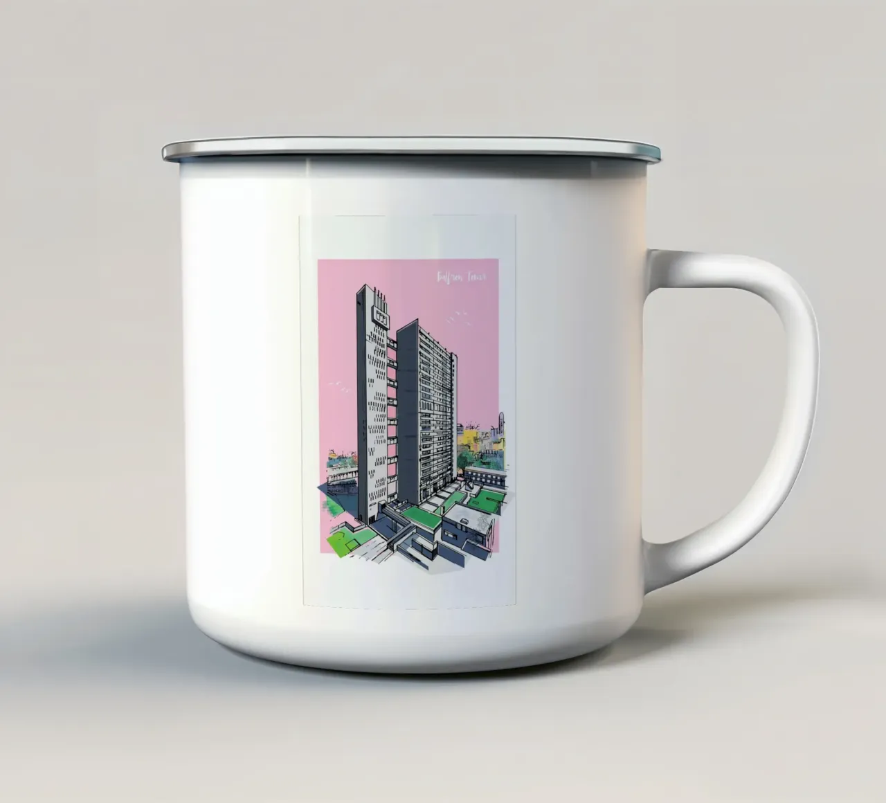 Balfron Tower tazza in smalto da Rocket68