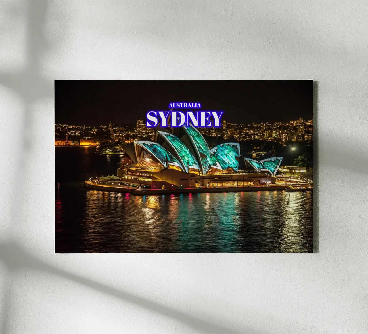 Sydney bij Nacht - Australië canvas met Baklijst van surfer28