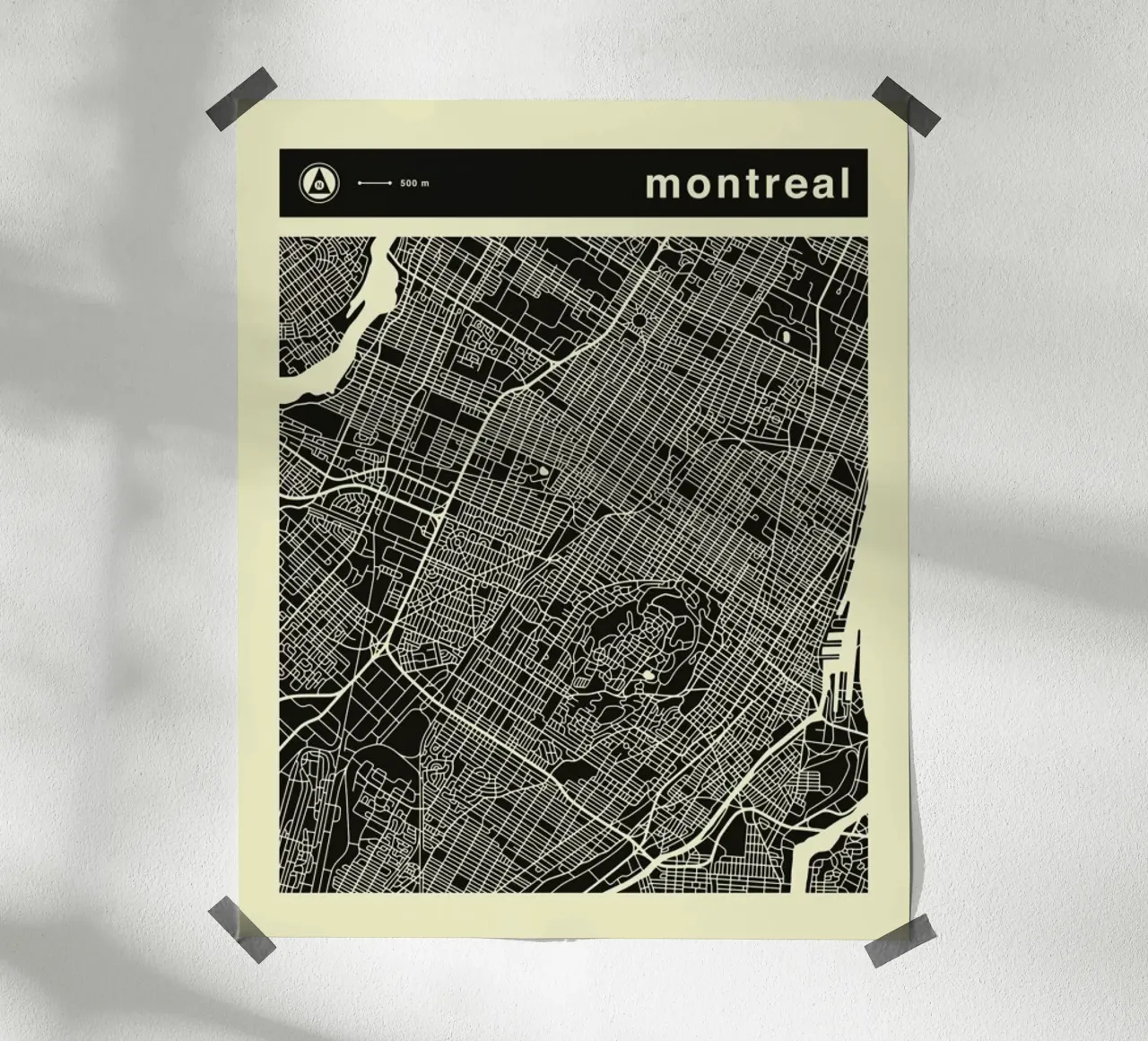 Mappa di Montreal poster da Jazzberry Blue