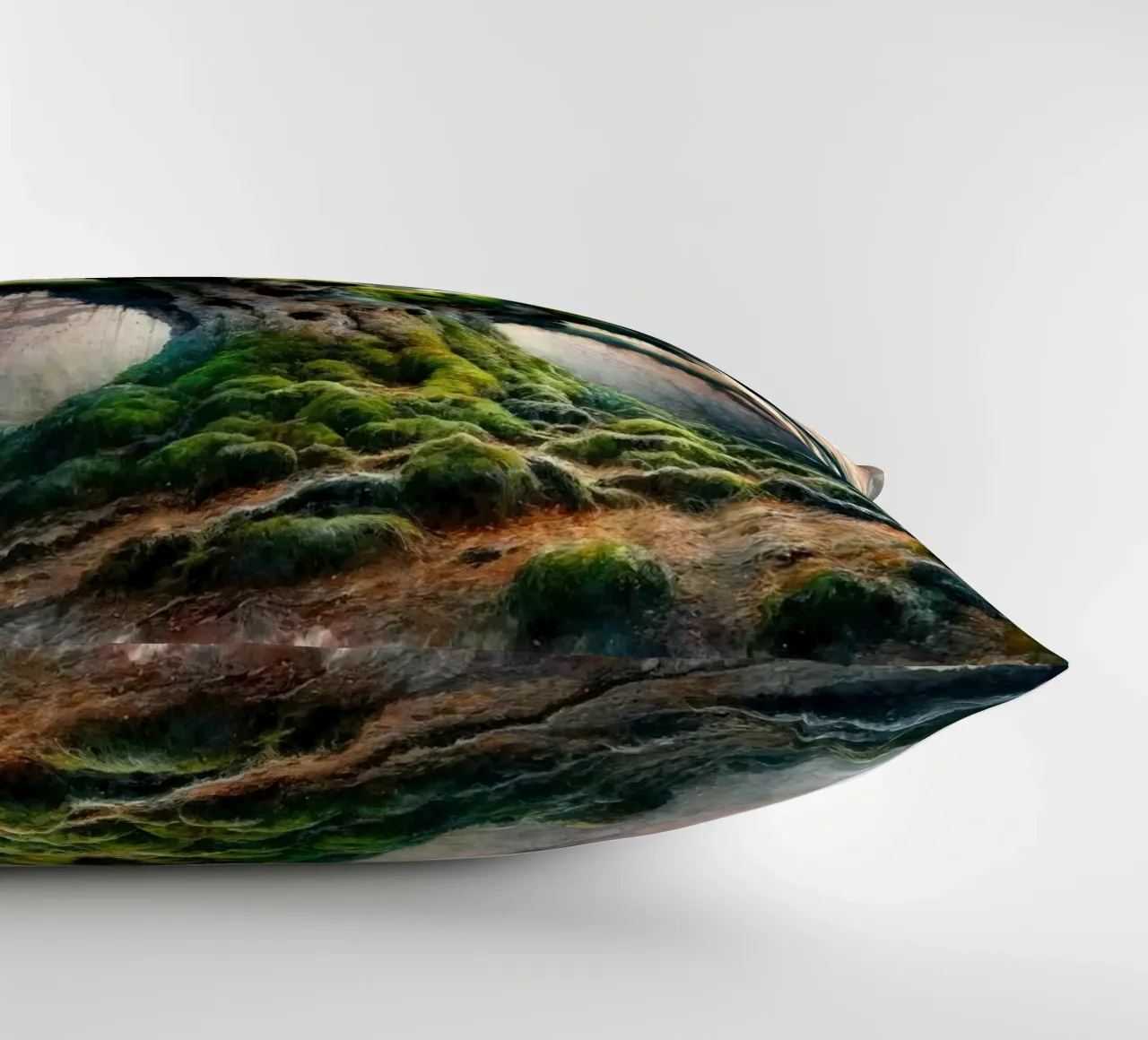 Ancient Tree Whispers in the Morning Mist decorative cushion by Chromatic Fusion Studio