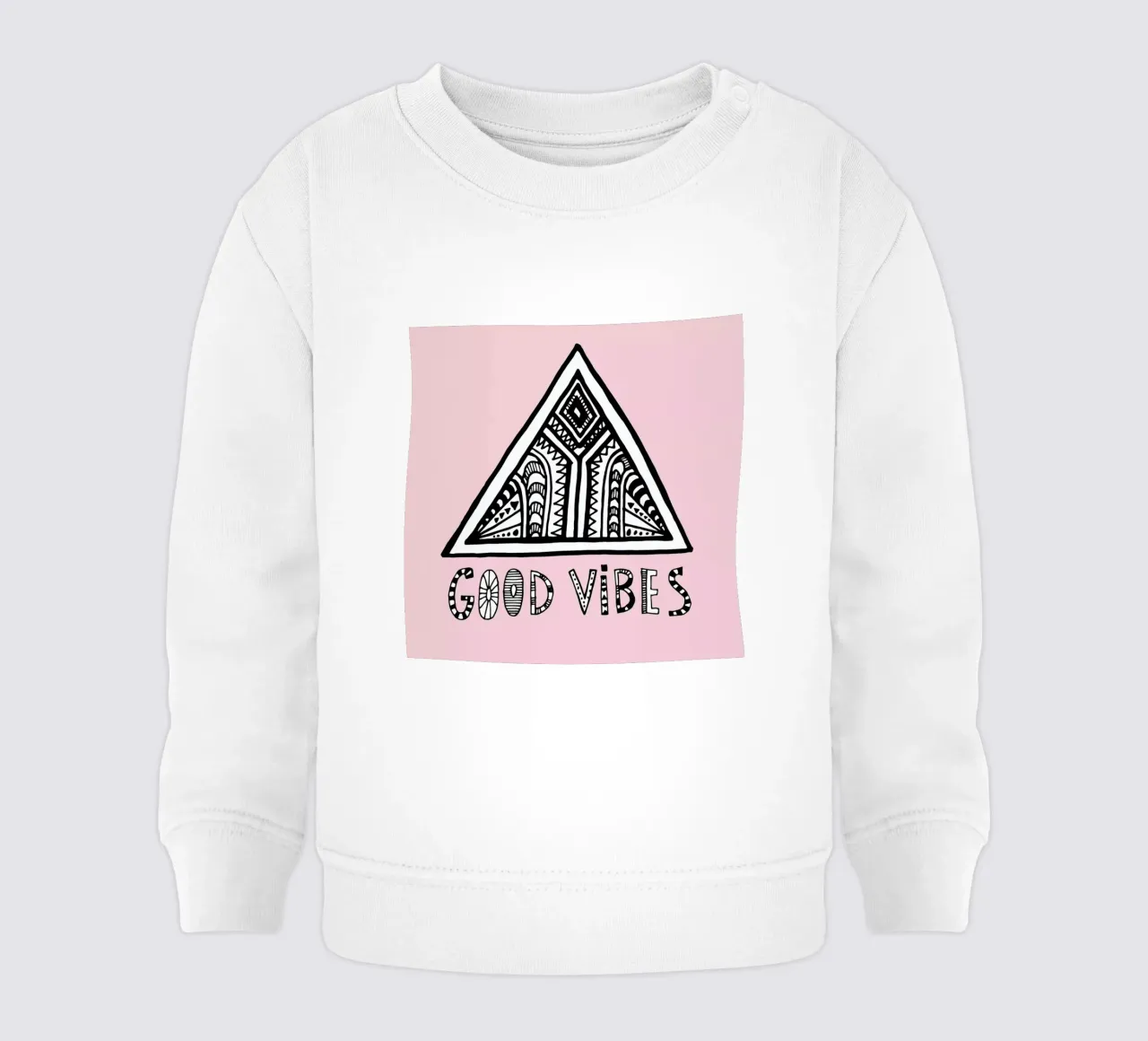 Good Vibes Pink Blue felpa neonato da Vasare Nar