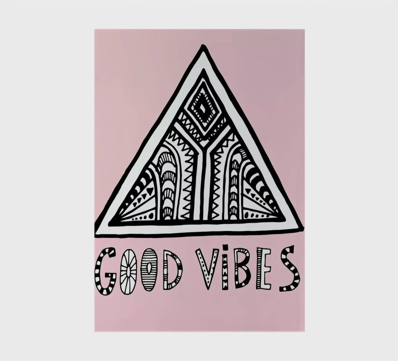 Good Vibes Pink Blue Notizbuch von Vasare Nar