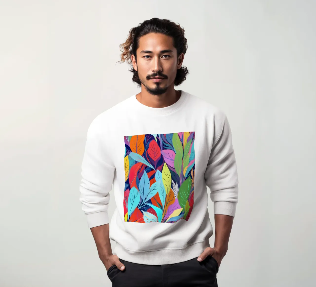 Psychedelic Forest Nature Botanical Jungle Maximalist sweatshirt by 83oranges