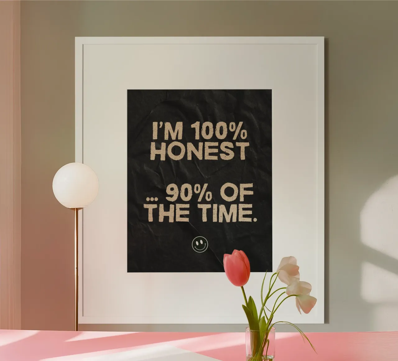 I am trying! Poster mit Kunststoffrahmen von Ambition Wall