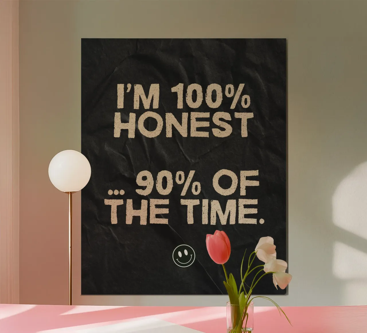 I am trying! Poster mit Kunststoffrahmen von Ambition Wall