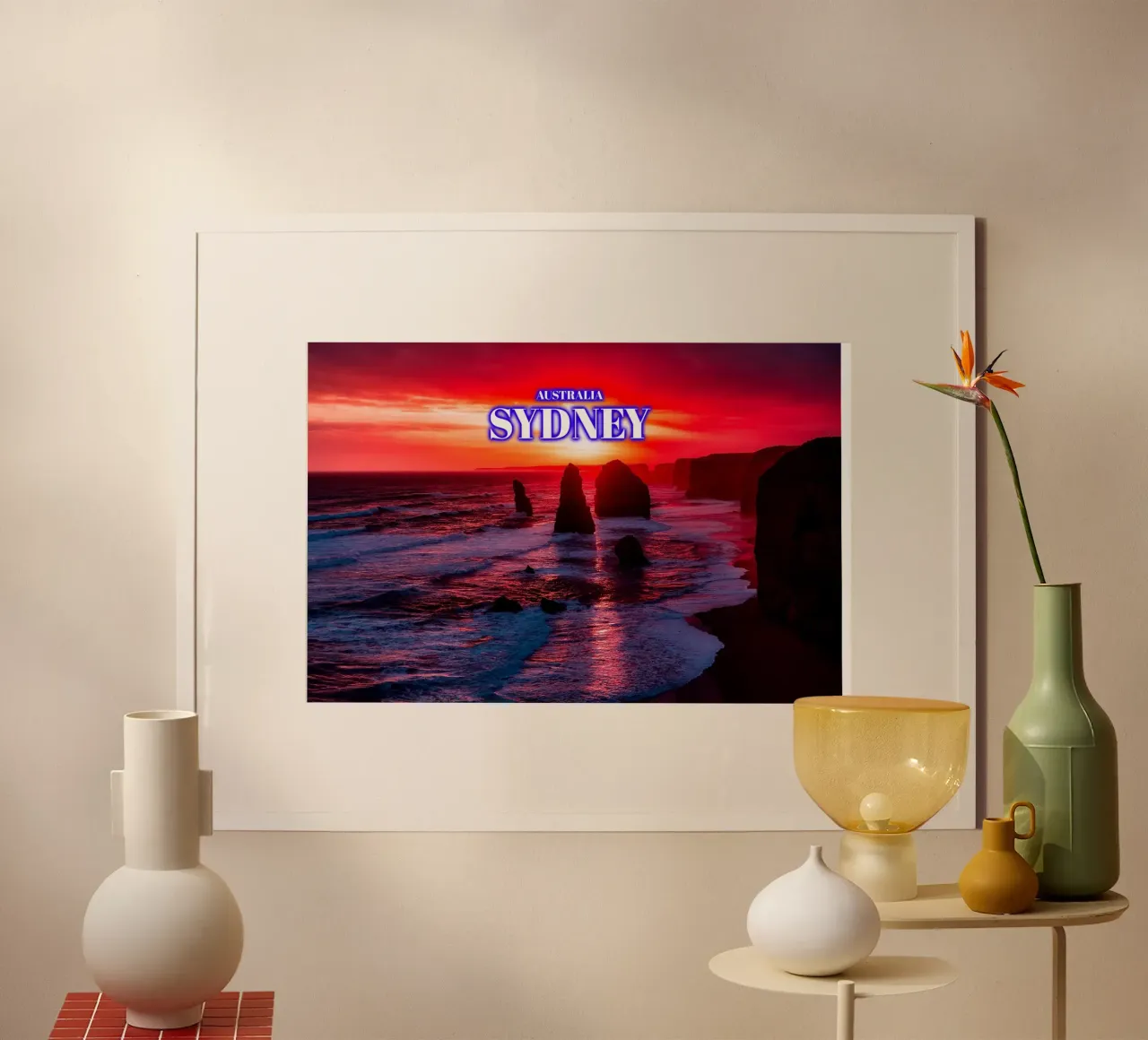 Dodici Apostoli Sydney - Australia poster con telaio in plastica da surfer28