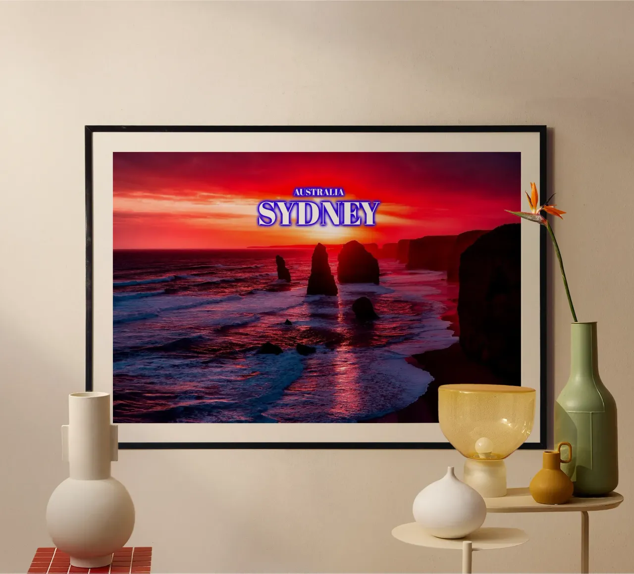 Dodici Apostoli Sydney - Australia poster con telaio in plastica da surfer28