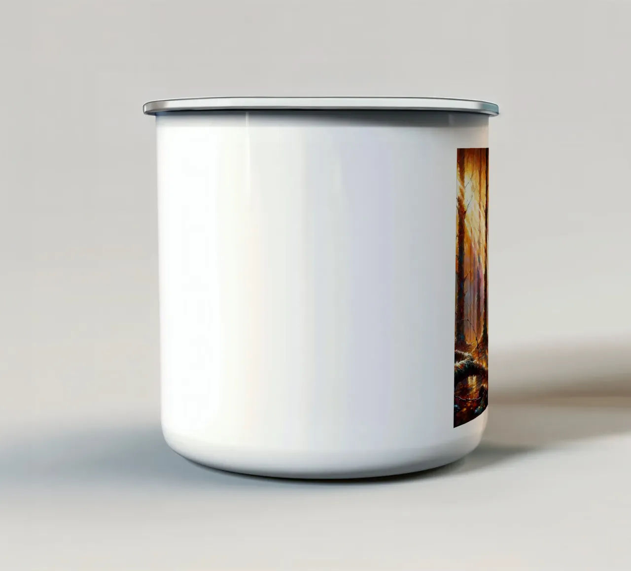 Maestà d'autunno tazza in smalto da Chromatic Fusion Studio