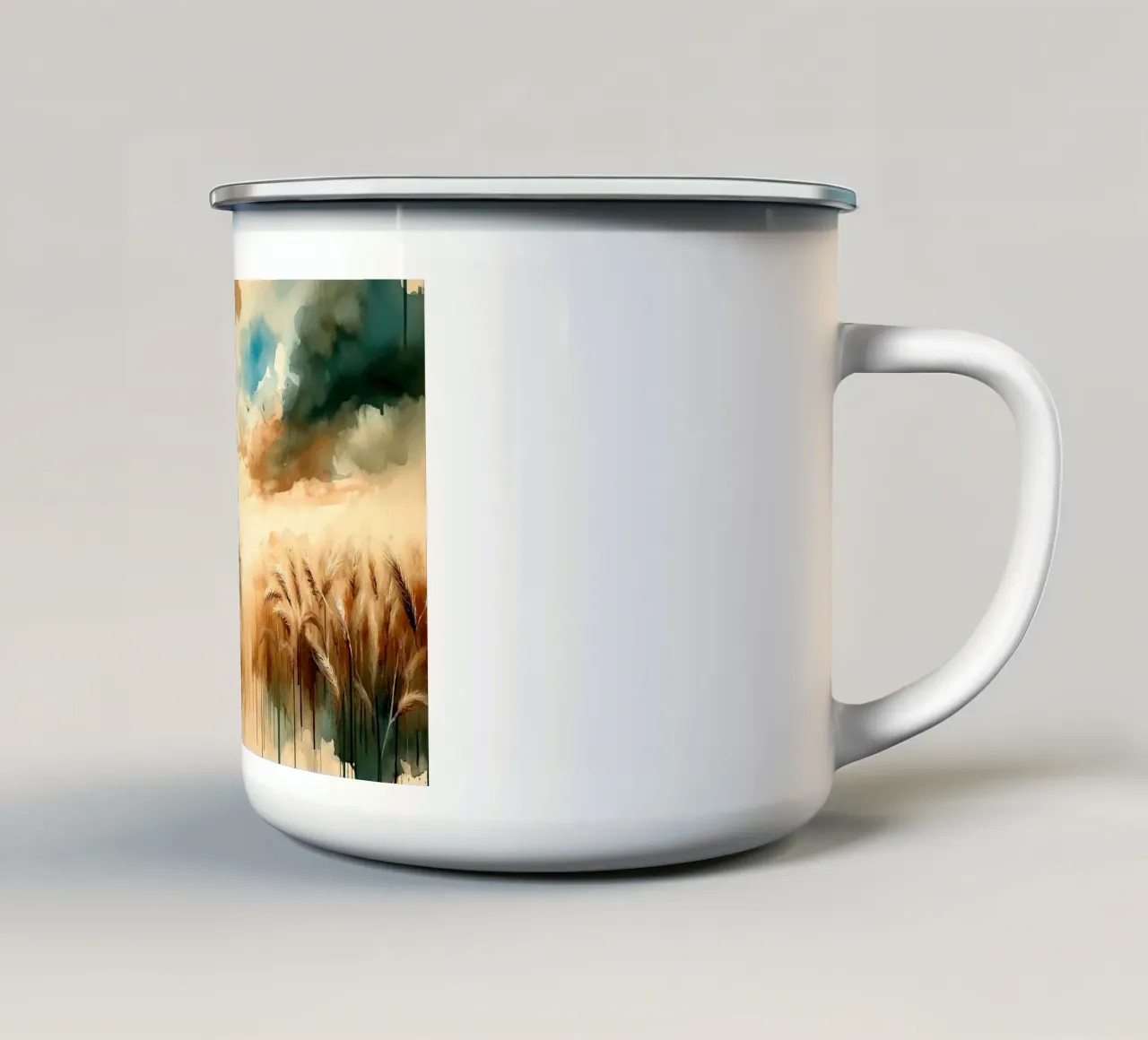 Prenditore di grano d'autunno tazza in smalto da Chromatic Fusion Studio