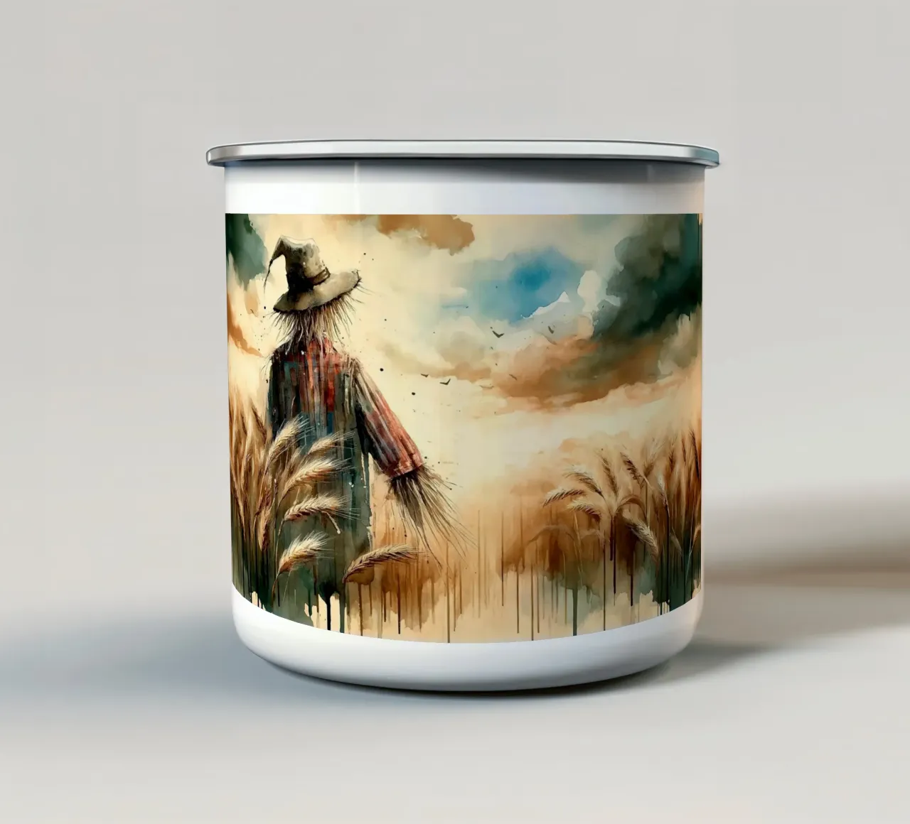 Prenditore di grano d'autunno tazza in smalto da Chromatic Fusion Studio