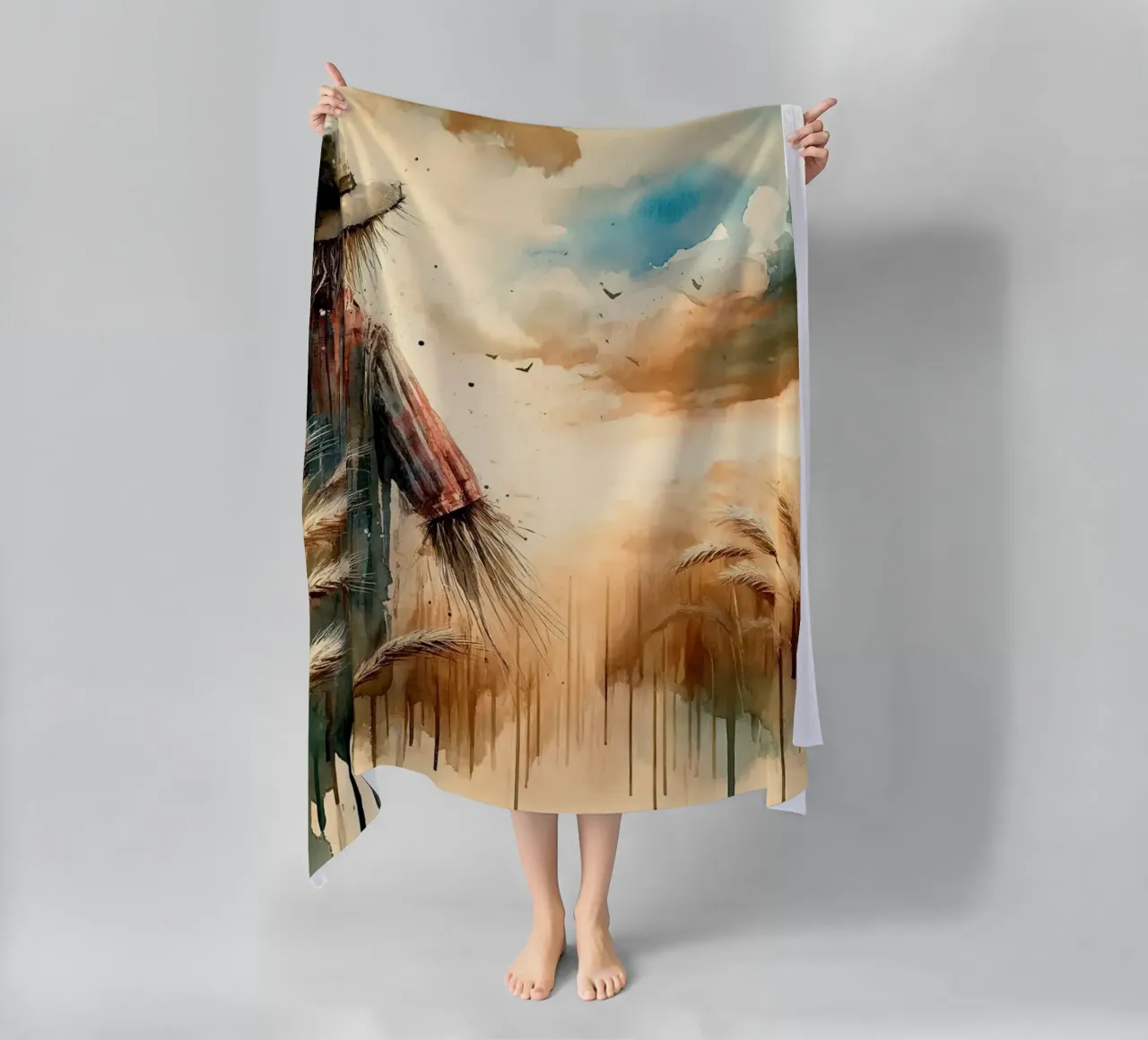 Prenditore di grano d'autunno telo mare da Chromatic Fusion Studio