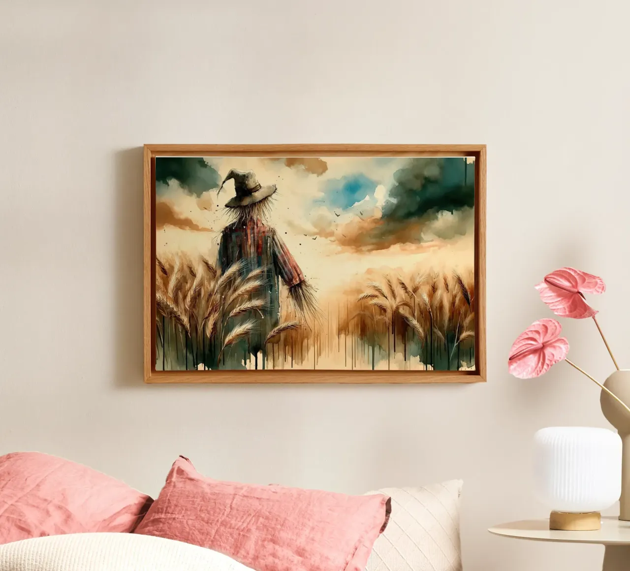Prenditore di grano d'autunno tela con Cornice a cassetta da Chromatic Fusion Studio