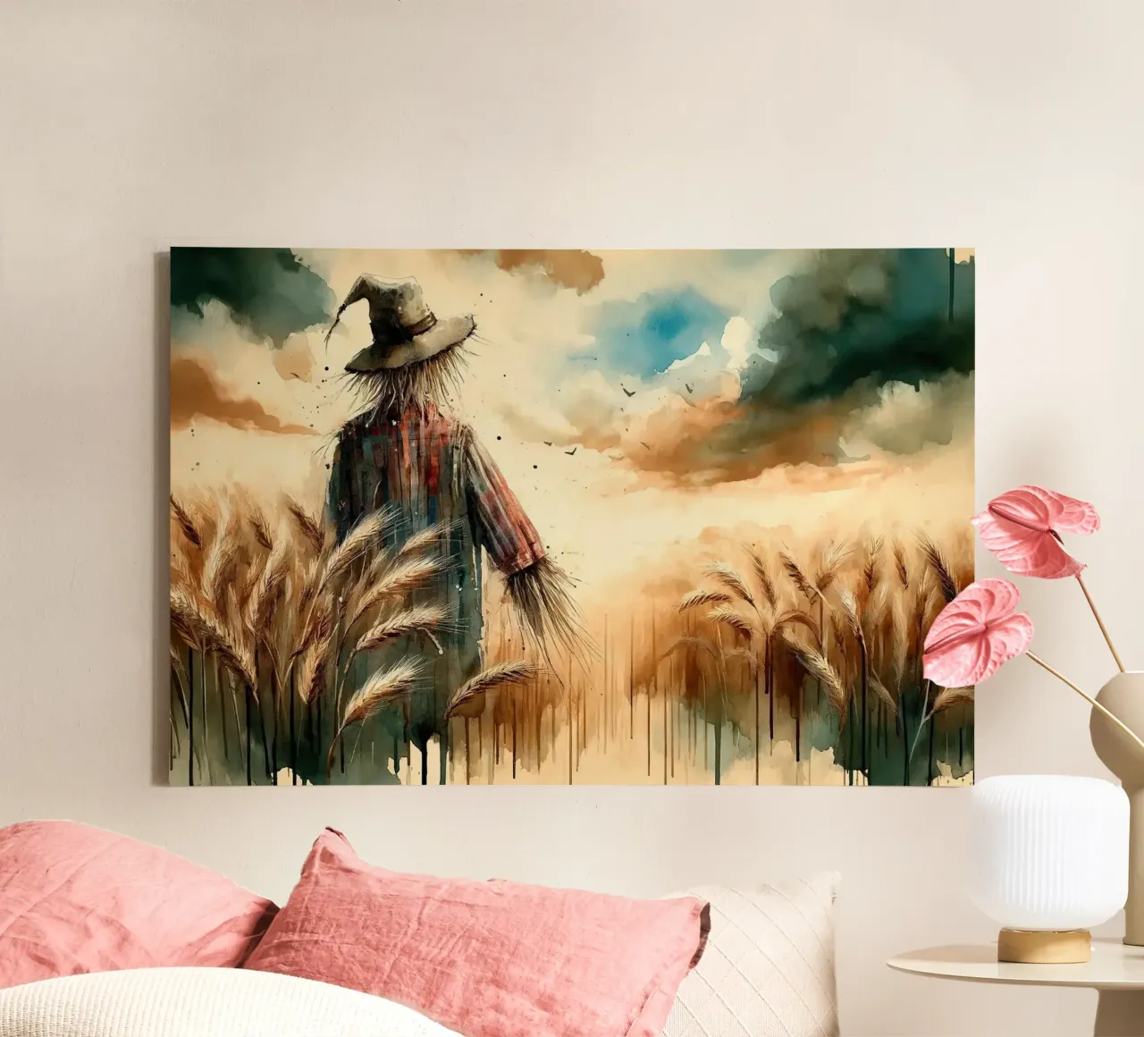 Prenditore di grano d'autunno tela con Cornice a cassetta da Chromatic Fusion Studio