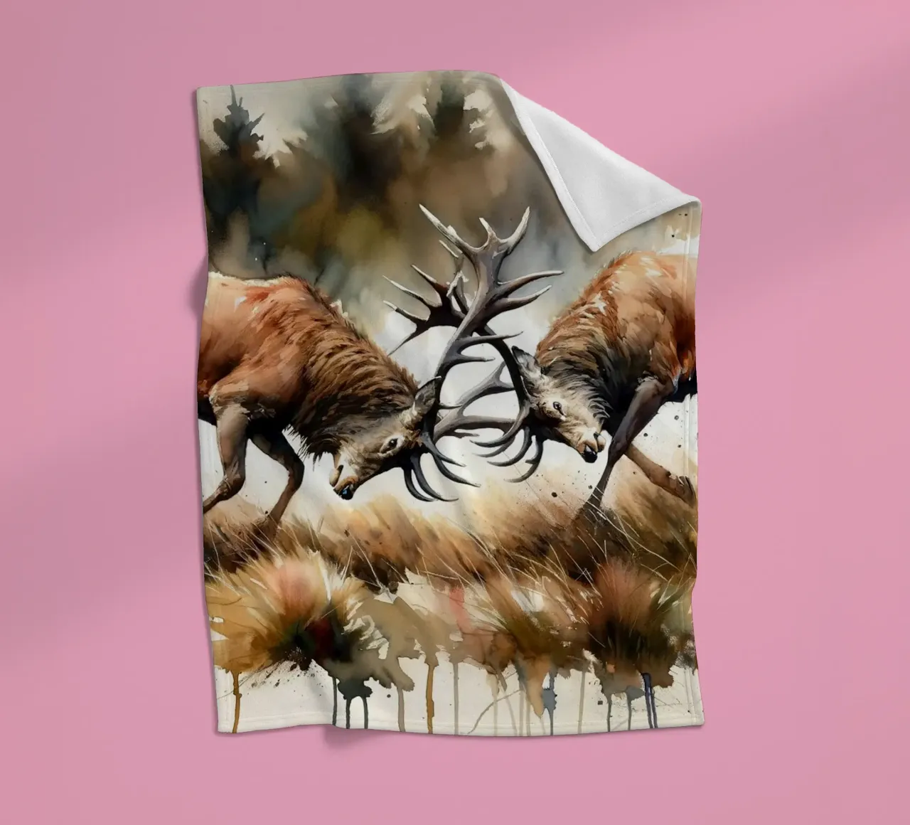 Battle of the Forest fleece blanket by Chromatic Fusion Studio
