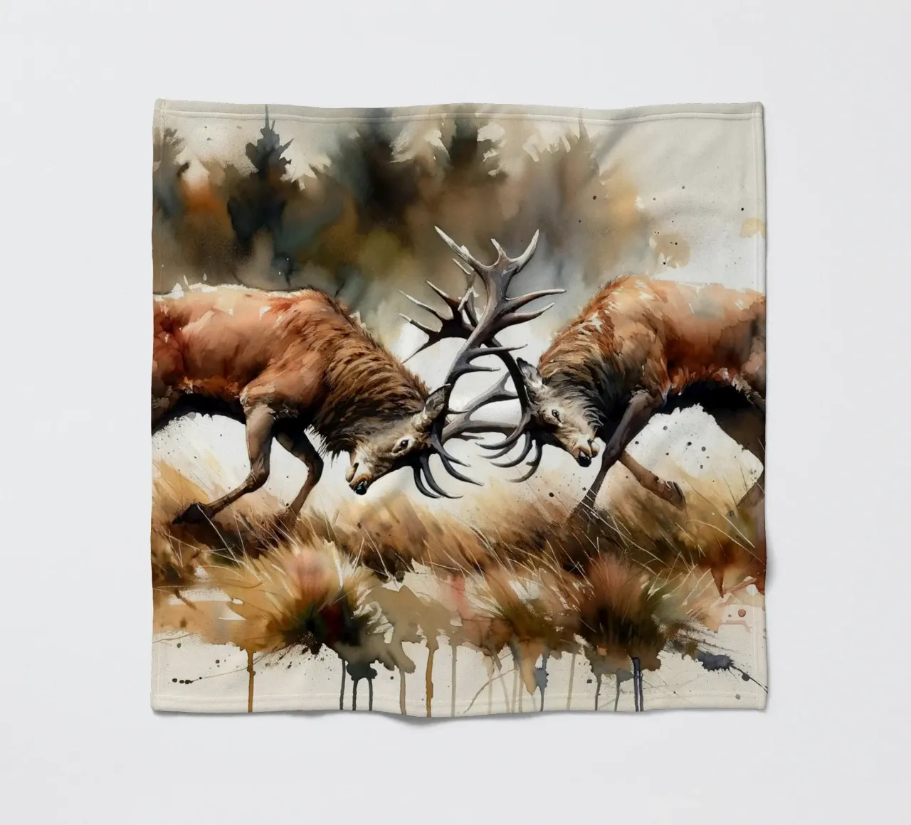 Battle of the Forest fleece blanket by Chromatic Fusion Studio