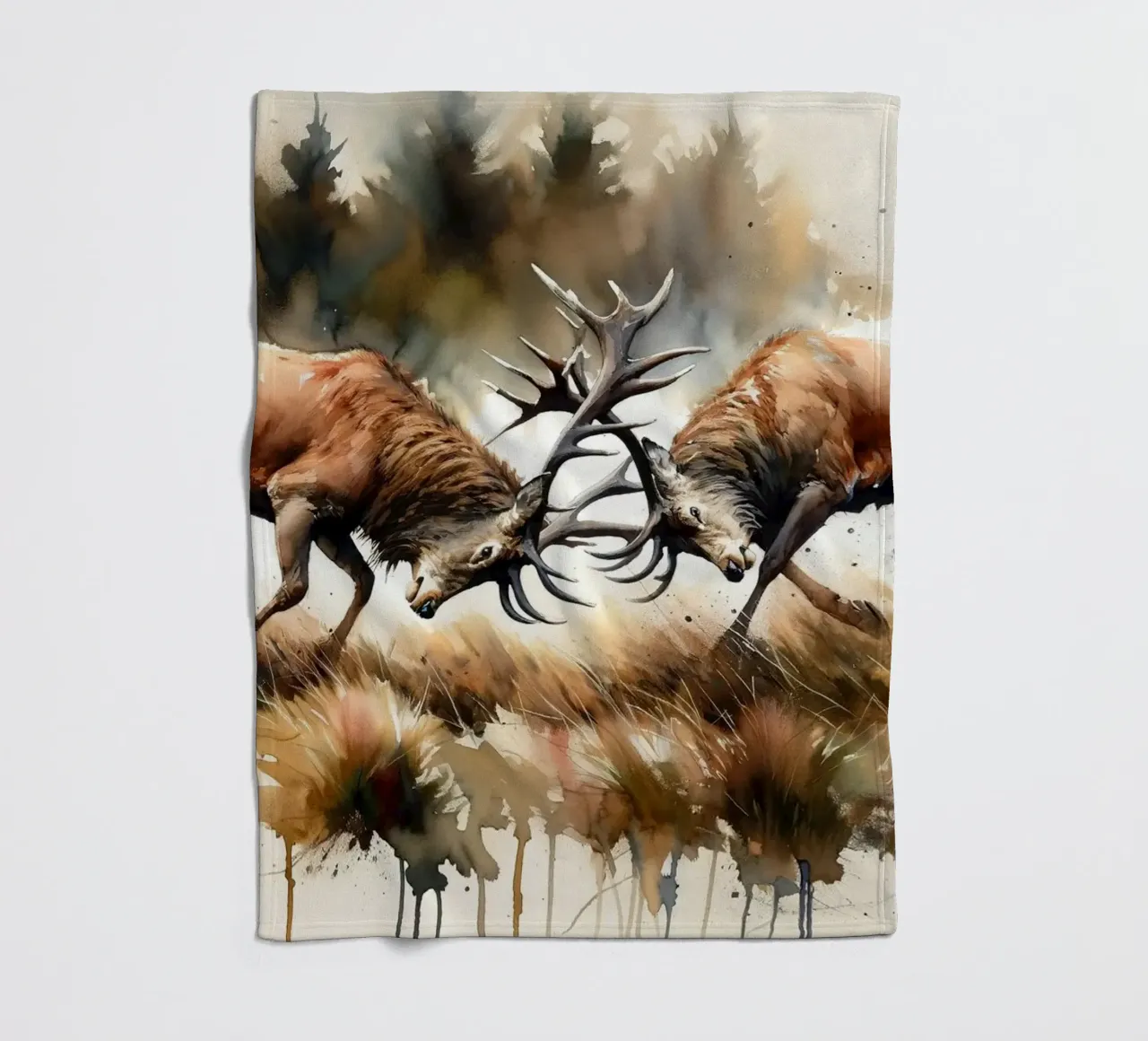Battle of the Forest fleece blanket by Chromatic Fusion Studio