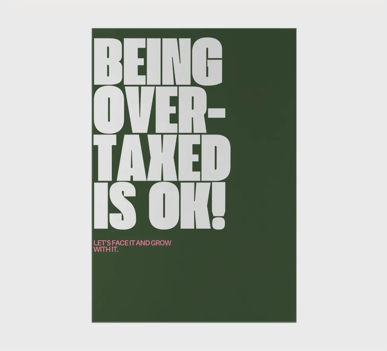 I am overtaxed carnet de notes de Ambition Wall