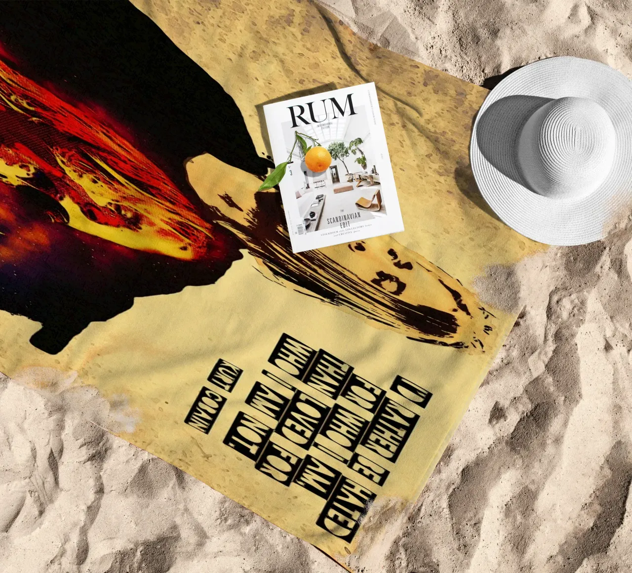 I'd rather be hated For who i am beach towel by Gunawan Rb