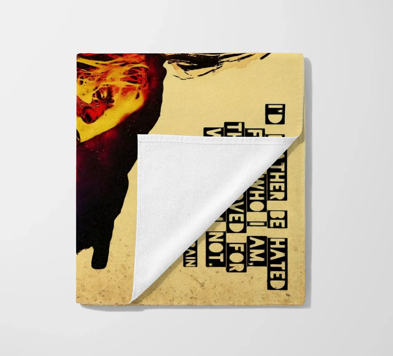 I'd rather be hated For who i am beach towel by Gunawan Rb