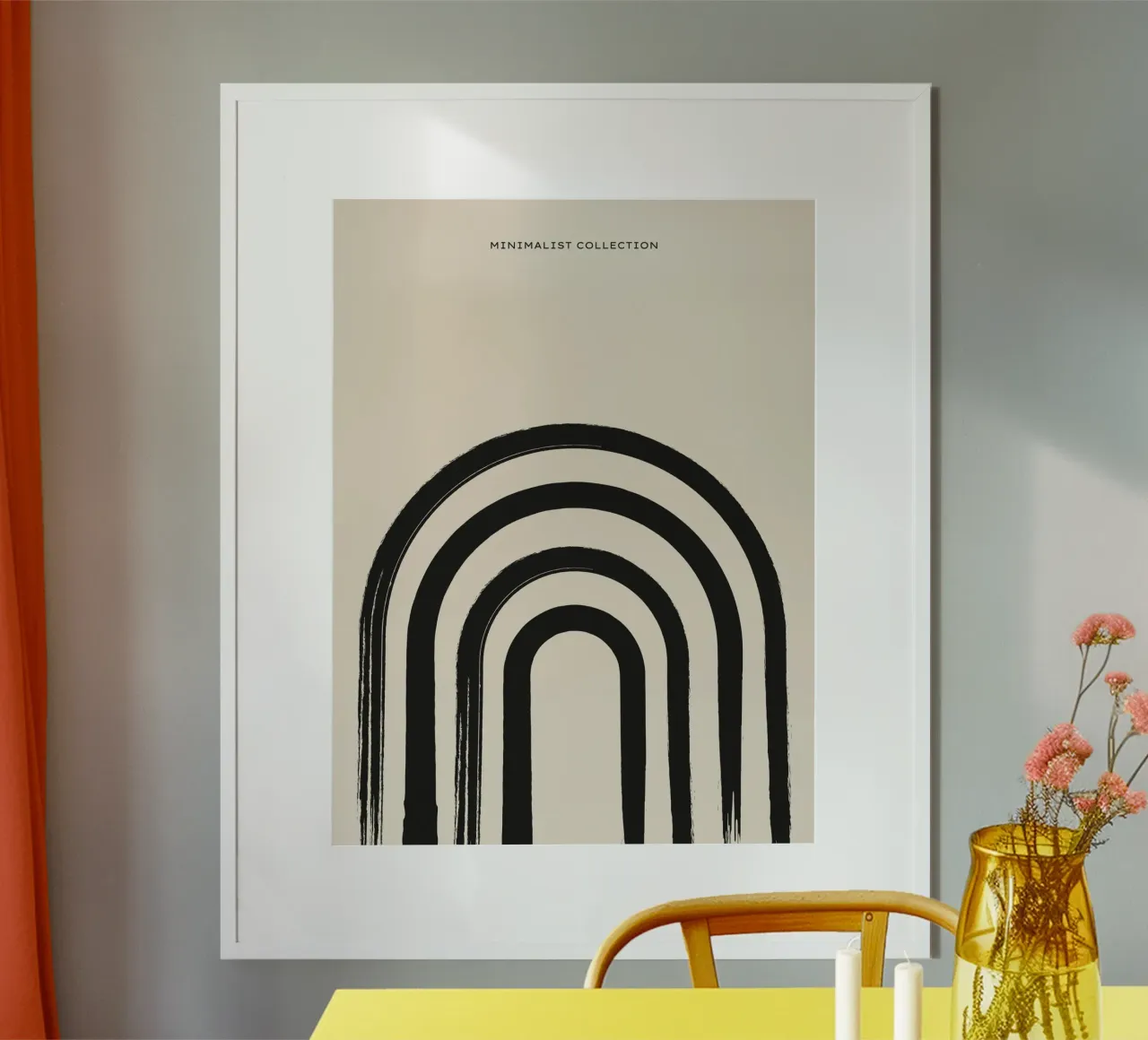 Pure Contour No 03 poster con telaio in legno da treechild