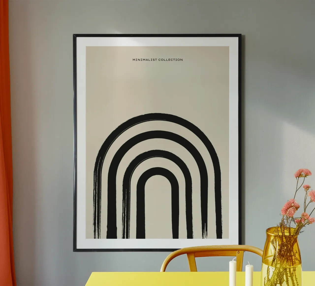 Pure Contour No 03 poster con telaio in legno da treechild