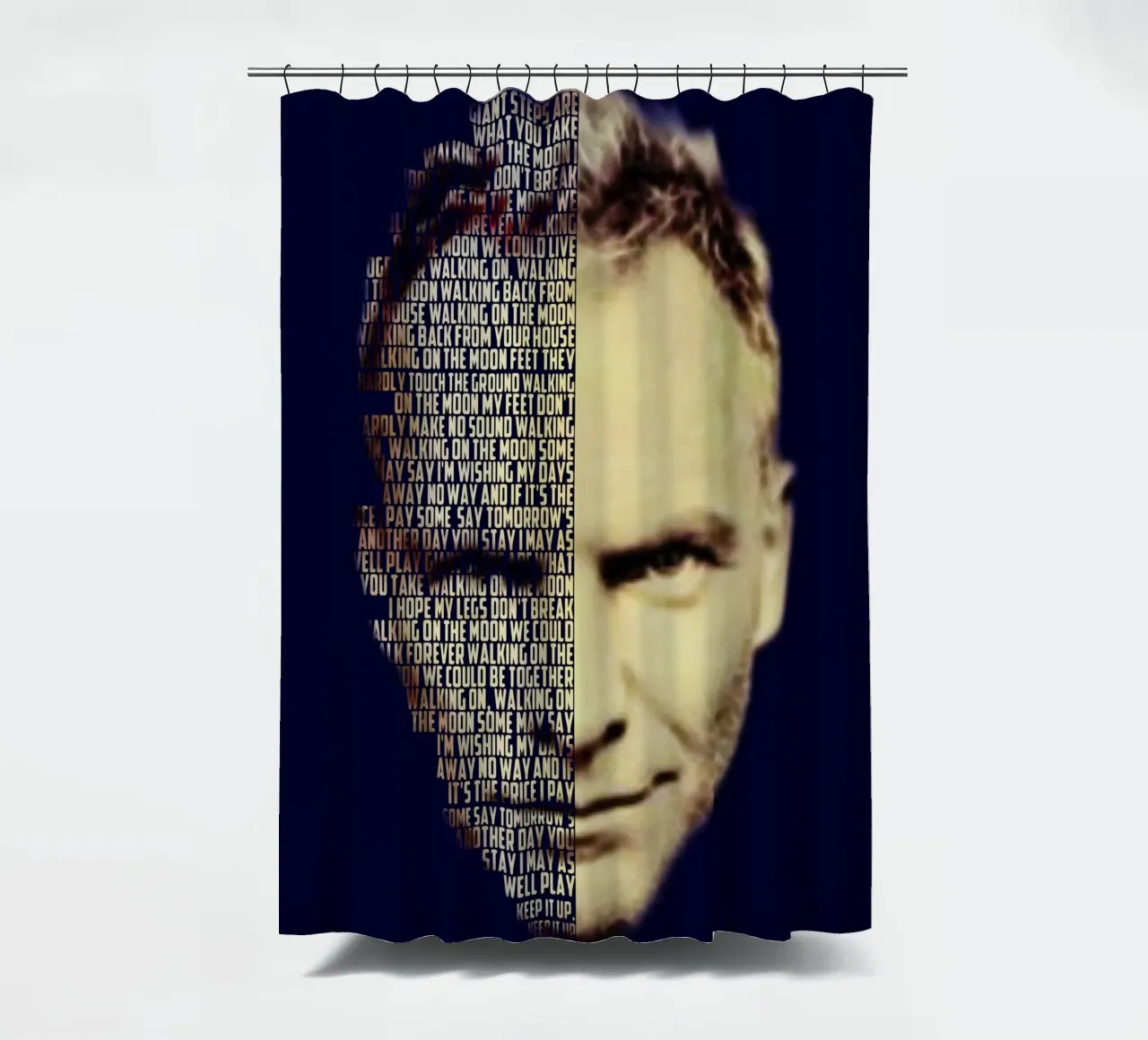 Walking On The Moon shower curtain by Gunawan Rb